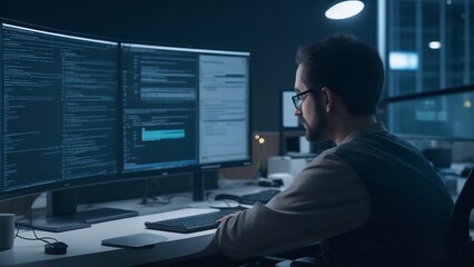 Immersive Hyper-Realistic Glimpse into a Corporate Programmer's World