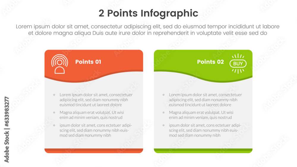 Poster versus or compare and comparison concept for infographic template banner with wave swirl table box w