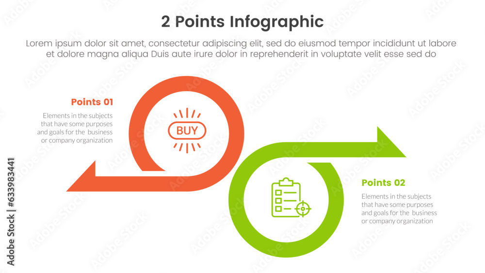 Poster versus or compare and comparison concept for infographic template banner with big circle and arrow o