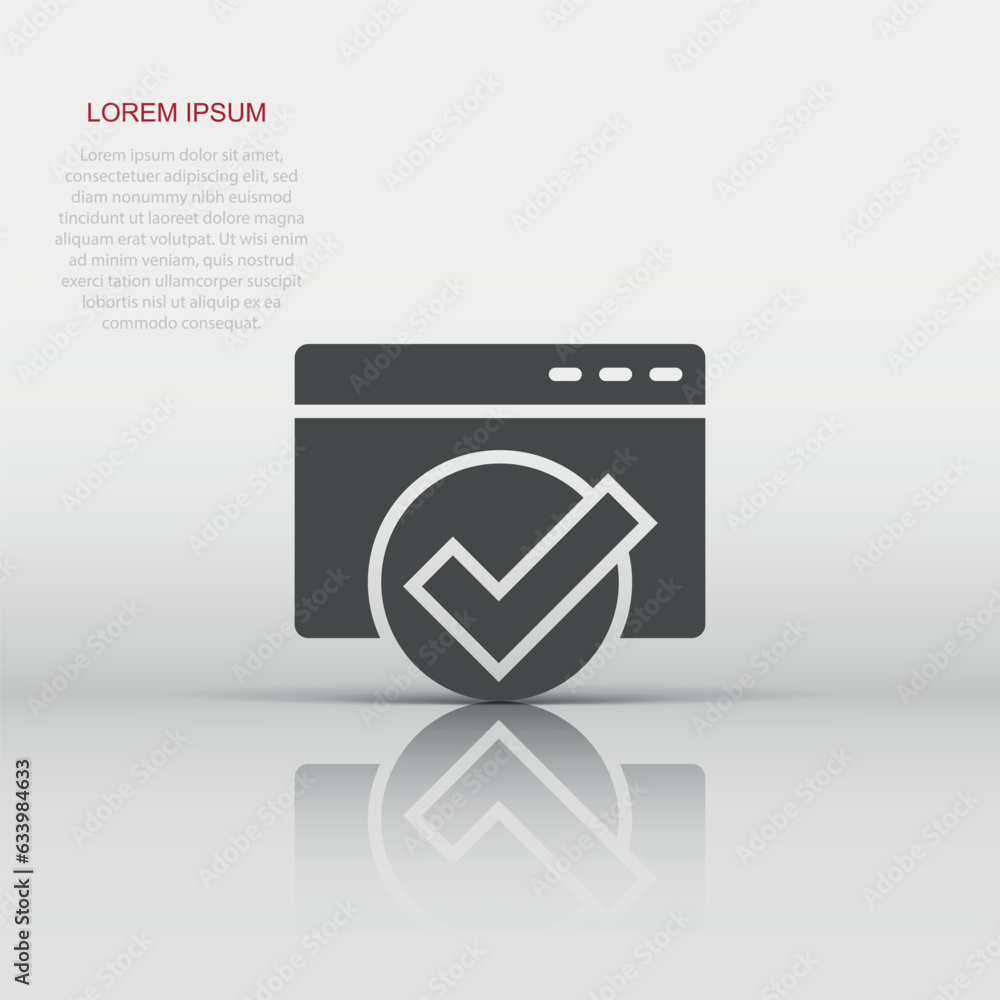 Poster to do list icon in flat style. document checklist vector illustration on white isolated background. 