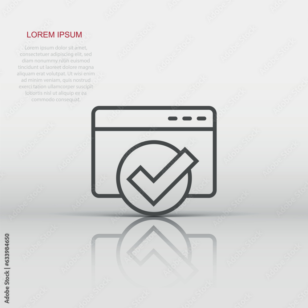Poster to do list icon in flat style. document checklist vector illustration on white isolated background. 