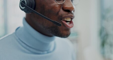 Call center, help and business man in office consulting for customer service, crm or contact us. Happy, advice and lead generation consultant with friendly smile, service or b2b virtual assistance