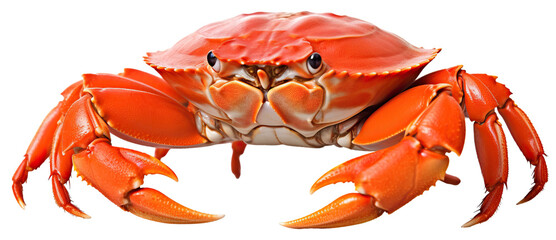 Steamed crab isolated.