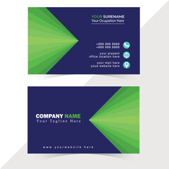 Fototapeta premium Double-sided creative business card design. landscape design template. Vector illustration, ID card design, Business card template