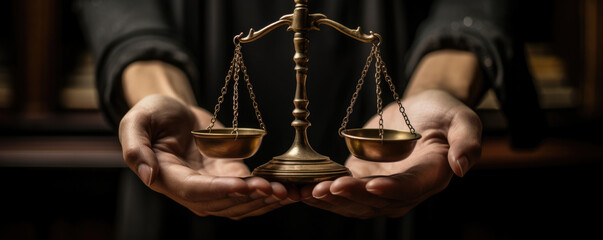 bailiff holds the scales of justice firmly in their hands a visual representation of the gravity of the law.