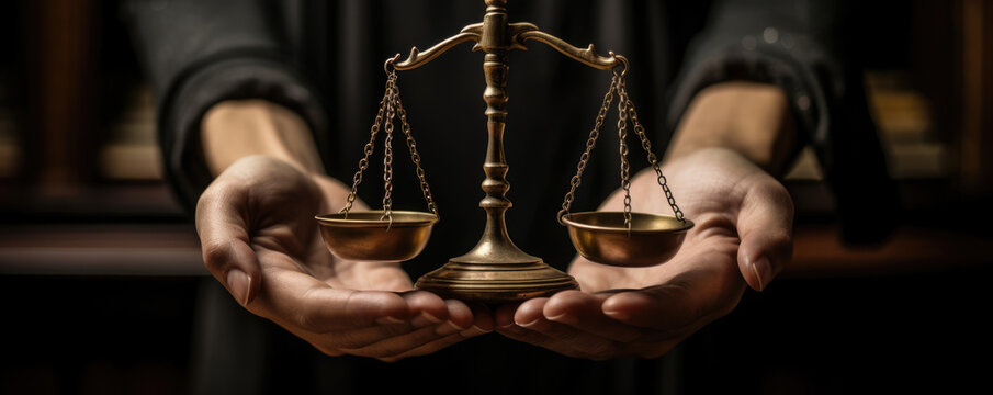 bailiff holds the scales of justice firmly in their hands a visual representation of the gravity of the law.