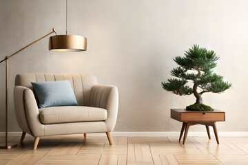modern living room with sofa