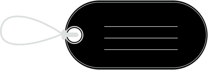 Digital png illustration of blank label on transparent background