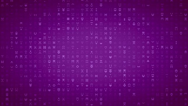 Digital Alien Language Glyph Glowing Pattern III