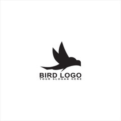 Bird simple logo design vector