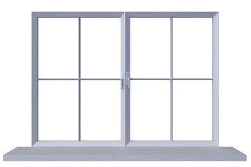 Digital png illustration of white window on transparent background