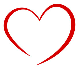 Digital png illustration of red heart on transparent background