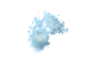 Digital png illustration of blue clouds on transparent background