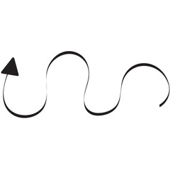 Digital png illustration of black arrow on transparent background