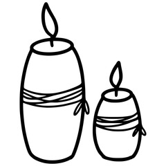 Candles doodle 
