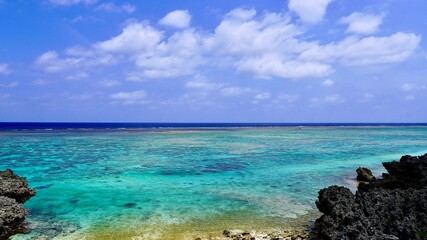 鹿児島県与論島の宇勝（ウァーチ）海岸