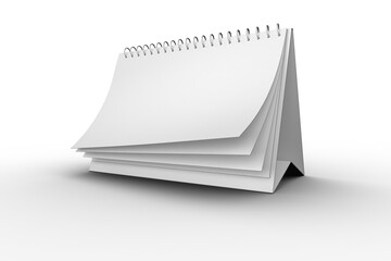 Digital png illustration of calendar with blank pages on transparent background