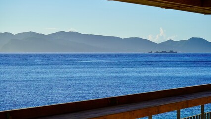 沖縄県慶良間諸島阿嘉島のニシバマテラスから見た風景