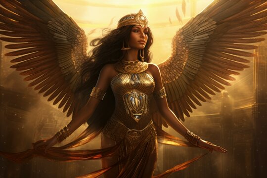 Maat ancient goddess truth. Generate Ai