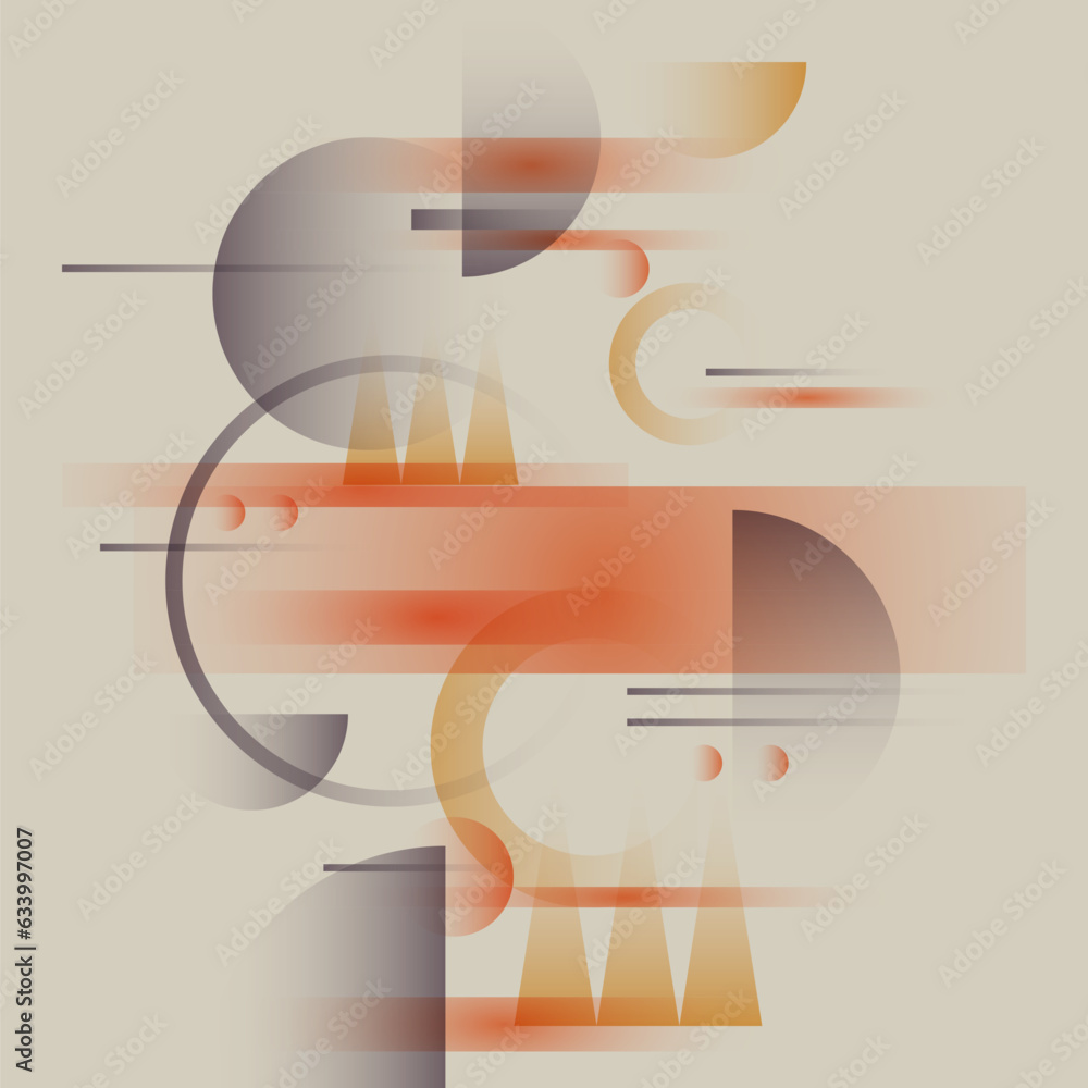 Poster composition with geometric shapes. abstract background for design.