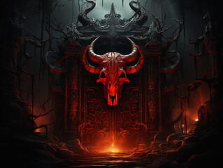 Gate of Hell Grotesque Horror Art