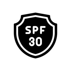 spf 30 glyph icon