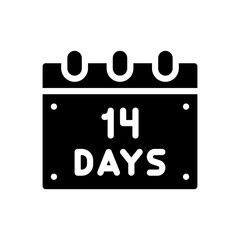 14 days glyph icon