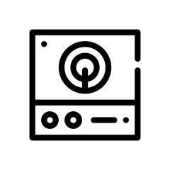 cooktop line icon