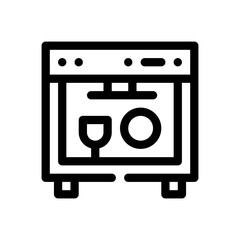 dishwasher line icon