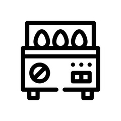 egg cooker line icon