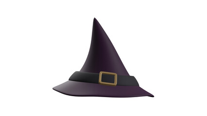3D Model Illustration of Dark Witch Hat With Magical Power