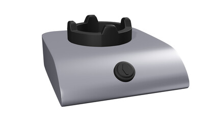 3D Model Illustration of 3d Icon Single Stove For Cooking