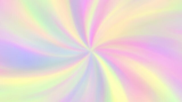 Pastel iridescent radial rays gradient background for web banner, cover, presentation. Shiny yellow light green soft pink sky blue lavender blurry texture. Satisfying unicorn rainbow color transitions