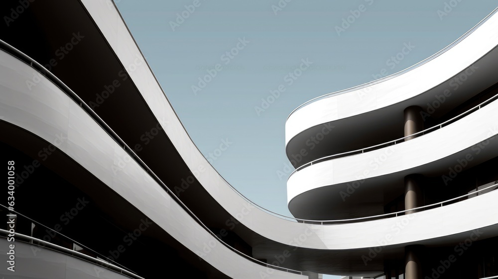 Poster architecture abstract, curve, wave. generative ai imageg33.