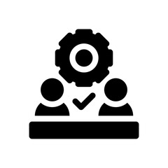 business meeting glyph icon