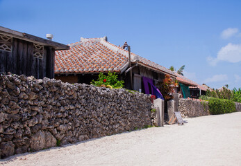 竹富島の町並み
