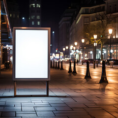 Illuminated Vistas: Enhancing Street Advertising with Light Box and White Canvas
