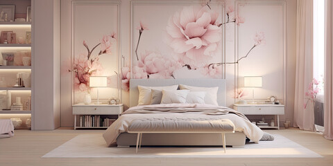 Comfortable and cozy bedroom with modern design