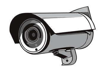 Fototapeta na wymiar External surveillance camera. Vector illustration