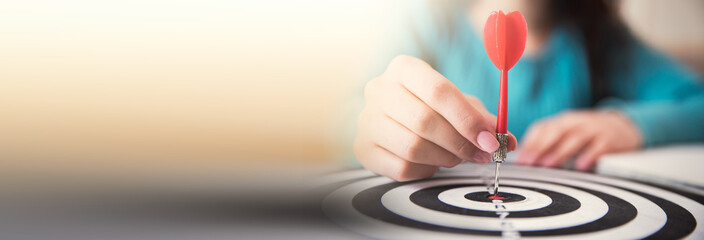woman hand target