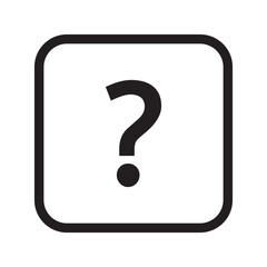Question Mark Icon Vector isolated in white background