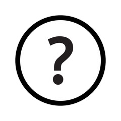 Question Mark Icon Vector isolated in white background