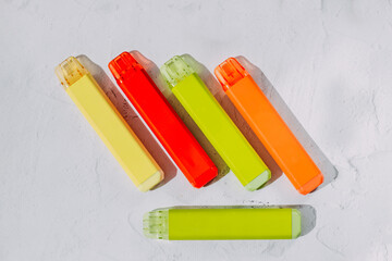 Multicolored multi-use electronic vape cigarettes