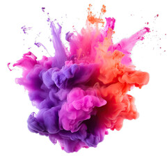 Fototapeta premium Color explosion. Pink purple