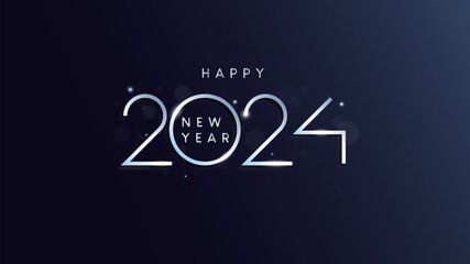 2024, new year celebration 2024, happy new year. Welcome 2024. design with a modern look