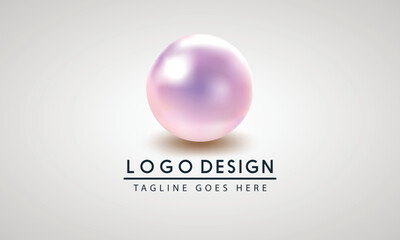 Beautiful 3d Shiny Natural Pink Pearl Vector Illustration. Isolated