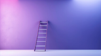 Abstract luxury background, Minimalistic purple architectural background with ladder, Modern futuristic design for poster, cover, branding, product showcase, AI Generated.
