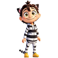 baby children in zebra pajamas