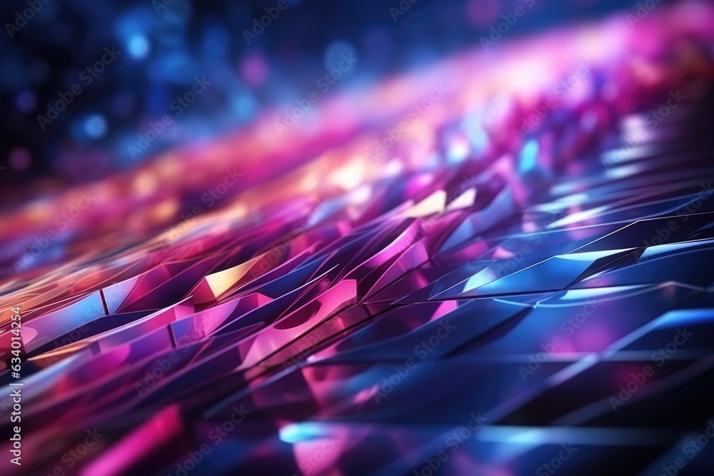 Poster blurry neon background with lights. digital technological background image.