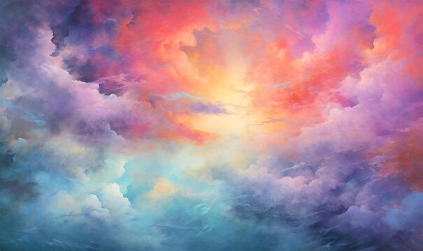 Abstract celestial painting